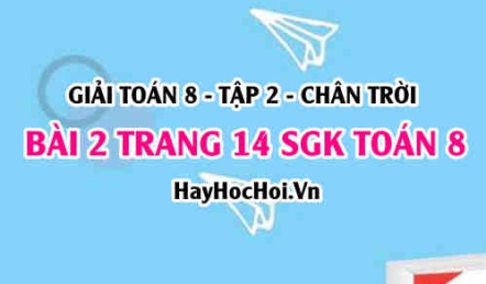 Bài 2 trang 14 Toán 8 Tập 2 Chân trời sáng tạo